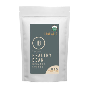Healthy Bean Coffee Thrive Morning Blend - Organic Whole Bean Coffee Medium Roast - Low Acid Whole Bean Coffee, Smooth, Rich Fla