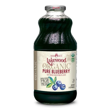 LAKEWOOD Organic Pure Juice, Blueberry, 32 FZ