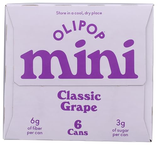 OLIPOP Minis Prebiotic Soda Pop  Classic G  Pantry Pack Packed with Prebiotics  Fiber  and Botanicals  Gluten Free  Vegan  GMO Free  7.5oz (6-Cans)
