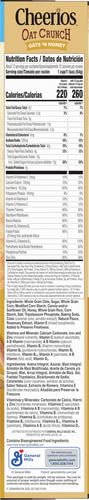 Cheerios Oat Crunch Oats & Honey Oat Breakfast Cereal, Family Size, 24 oz