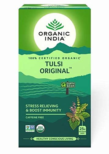 Organic India Tulsi, Original, 18-Count Boxes (Pack of 2)