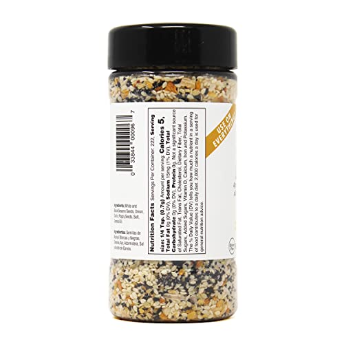 Badia Everything Bagel Seasoning Blend, 5.5 Oz - Sesame Seed, Poppy Seed, Garlic, Onion And Salt