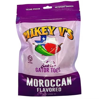 Mikey Vs Deep Fried Garlic Snacks, Moroccan Gator Toes, 3.9oz, Pack of 1