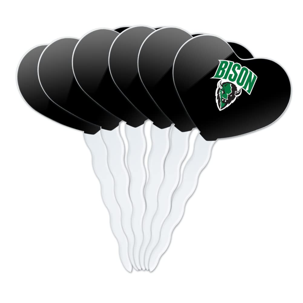 GRAPHICS & MORE Cupcake Picks Set of 6, Acrylic, Oklahoma Baptist University Theme, Model CUPT.HRT.ACR.6PK.CLCOBU500B