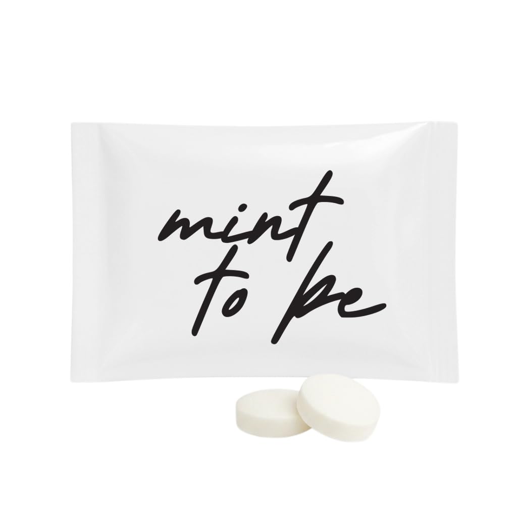 Simply Gum Individually Wrapped Mints | Mint to Be | Wedding  Bridal Shower  Anniversary  Favors | Peppermint | 50 Pouches
