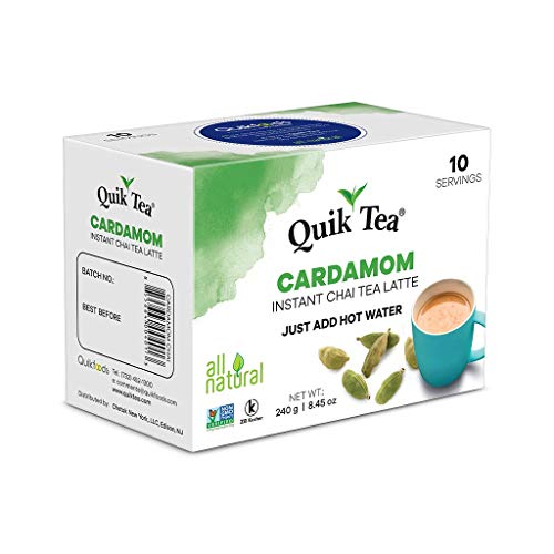 Quiktea Chai Latte, Cardamom, 10 Count (Pack Of 10)
