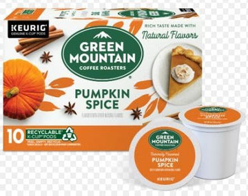 Green Mountain Coffee Roasters Pumpkin Spice, Single-Serve Keurig K-Cup Pods, Flavored Light Roast Coffee, 10 Count