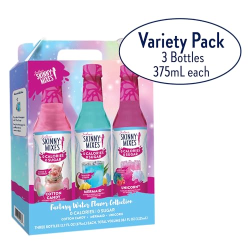 Jordans Skinny Mixes Sugar Free Syrup Trio Sampler Pack - Mermaid  Unicorn & Cotton Candy  As Seen on Watertok  Drink Mix for Iced Tea  Lemonade & More  Zero Calorie  12.6 Fl Oz Each (pack of 3)