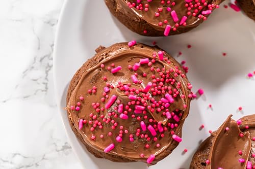 Bakerpan Pink Nonpareils Sprinkles - 7 Ounces Pink Sprinkles For Cake Decorating - Edible Nonpareils For Cupcakes, Ice Cream, Ca