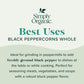 Simply Organic, Black Peppercorns, 2.65 oz (Pack of 5)
