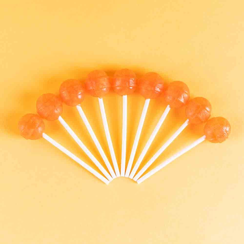 Dum Dums Orange Lollipops - Bulk Candy Box with Lollipops Individually Wrapped, Single Flavor Gourmet Suckers - 50 Count