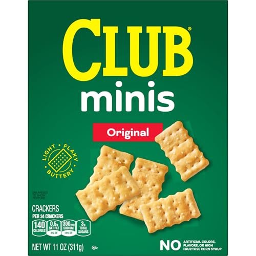 Club Minis Crackers, Lunch Snack, Original, 11oz Box (Pack of 2)