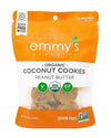 Emmys Organics, Coconut Cookies - Peanut Butter, 6 oz (Pack of 2) | Gluten-Free Organic Cookies, Vegan, Paleo-Friendly