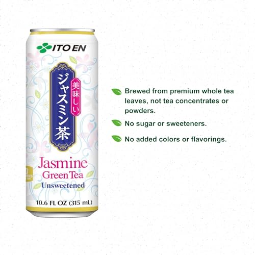 ITO EN Jasmine Green Tea, Unsweetened, 10.6 Ounce, Pack of 12