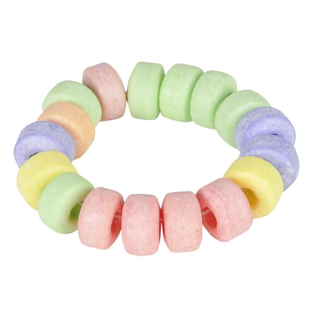 The Dreidel Company Candy Bracelet, Multicolor Fruit-Flavored, 12-Pack