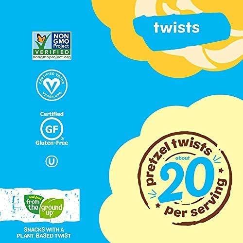 REAL FOOD FROM THE GROUND UP Vegan Cauliflower Pretzels, Gluten Free, Non-GMO, 4.5 oz (Pack of 6), Twists
