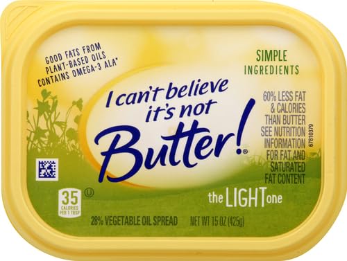 I Cant Believe Its Not Butter!, Light Buttery Spread, 15 oz
