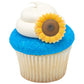 Sunflower Edible Sugar Cake Toppers, 12 Count