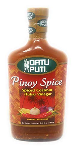 Datu Puti Pinoy Sauce Spiced Coconut (Tuba) Vinegar, Net Wt 12.68Fl. Oz (375Ml)