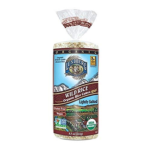 Lundberg Family Farms Rice Cake, Og, Wild, Salt, 8.50 Ounce (Pack of 12)