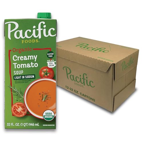 Pacific Foods Organic Creamy Tomato Soup, 32Oz, 12-Pack