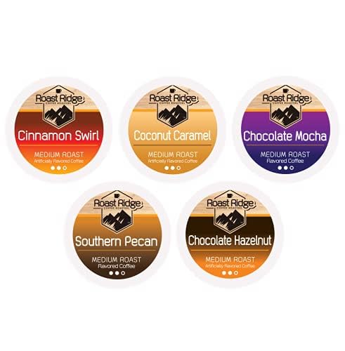 Roast Ridge Single Serve Coffee Pods, Variety Pack, Medium Roast, 100 Count, Compatible with Keurig K-Cup malt-inspired