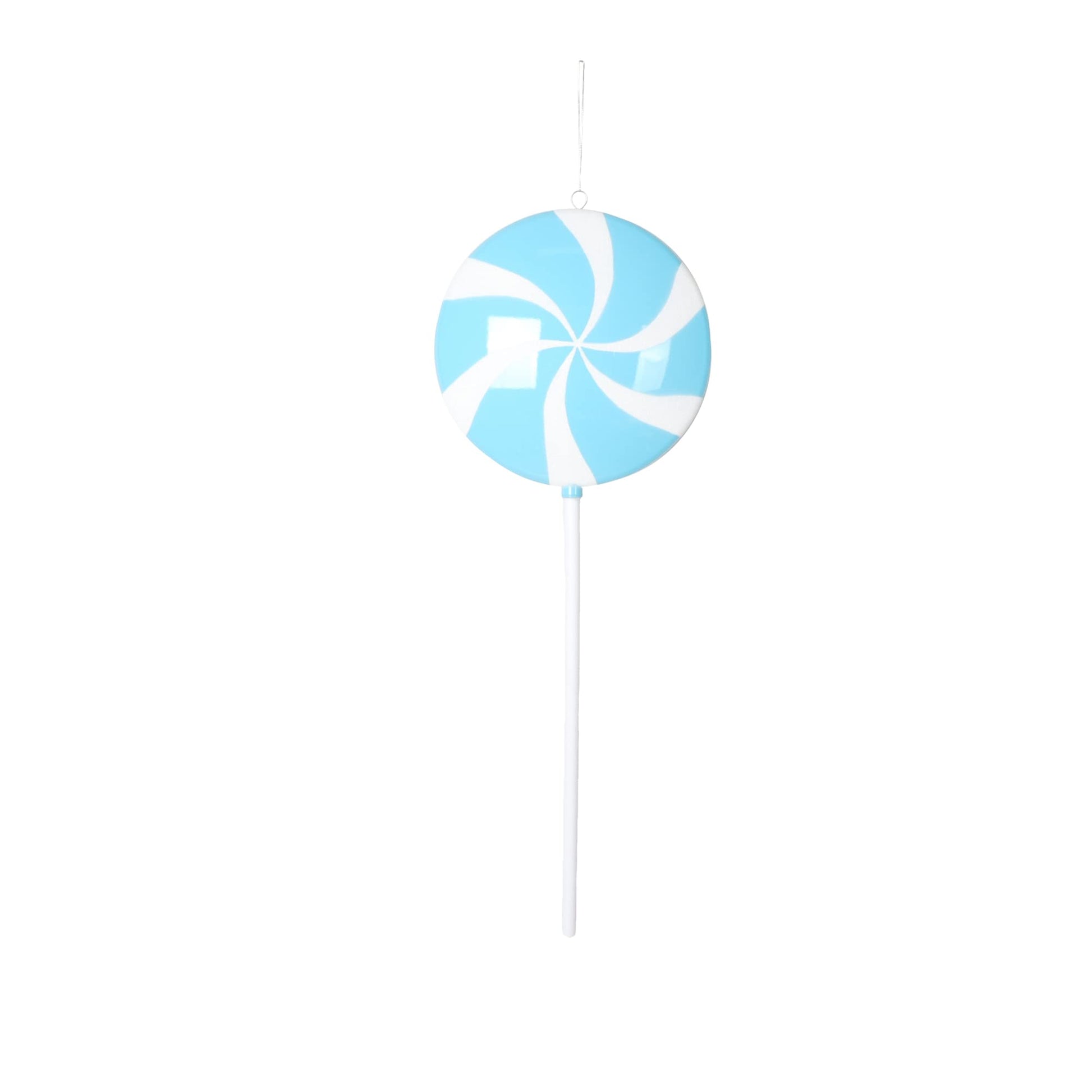 Vickerman 26 Baby Blue Flat Round Lollipop on Stick.