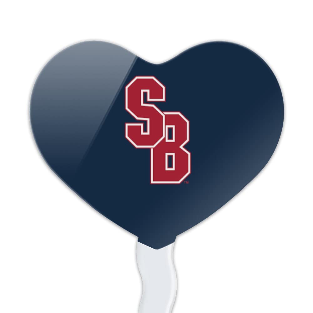 GRAPHICS & MORE Cupcake Picks Set of 6, Acrylic, Stony Brook University Heart Logo