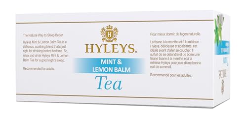 HYLEYS Herbal Tea - Sleep Lemon Balm Blend, Caffeine-Free, 25 Count (Pack of 12)