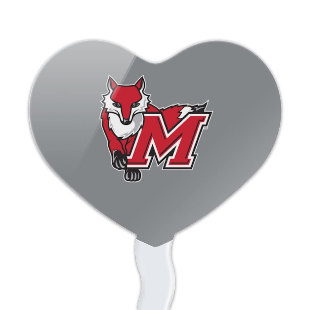 GRAPHICS & MORE Cupcake Picks Set of 6 Acrylic Heart Toppers OneSize Marist College Model CUPCAKE.HEART.CLCMRT.Z008888