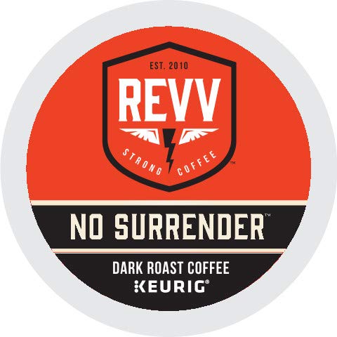 REVV No Surrender Dark Roast K-Cup Pods, 96 Count, Single-Serve Coffee, Model 5000204430