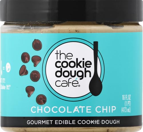 The Cookie Dough Cafe Gourmet Edible Cookie Dough, Chocolate Chip, 16 Fl Oz (Pack Of 8)