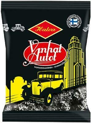 Halva Vanhat Autot Salmiakki Liquorice 4 Packs of 160g