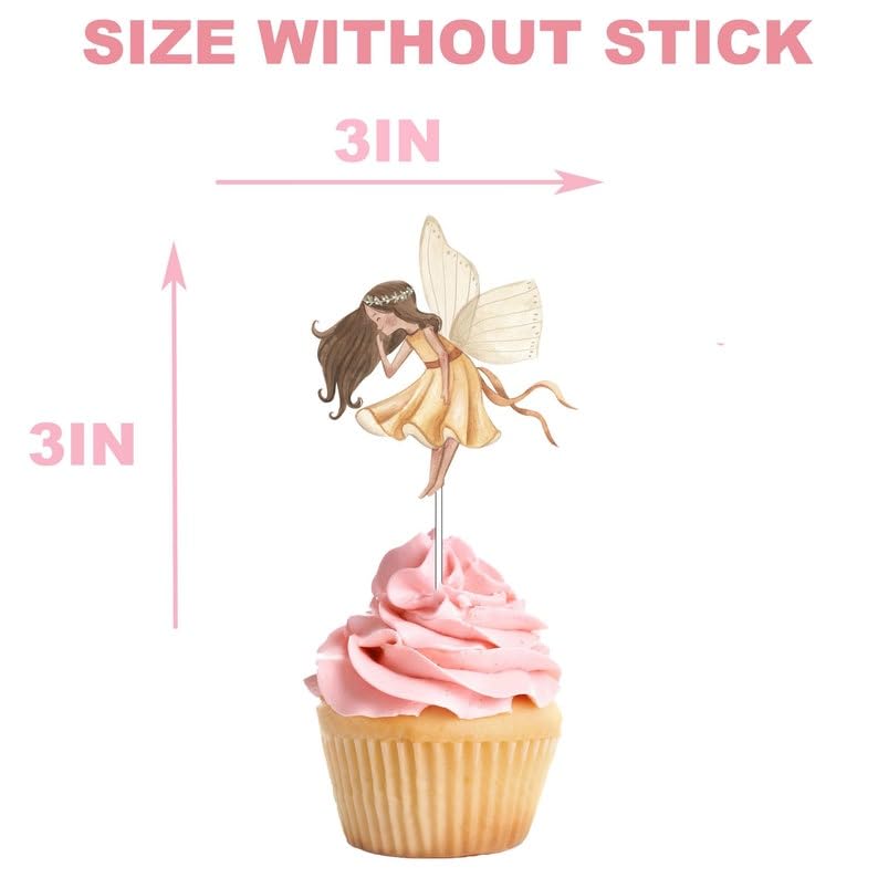 Celebrate With Magic: 10 Pcs Fairy Pastel Cupcake Toppers - Transform Your Treats!