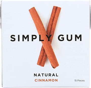 Simply Gum Natural Chewing Gum (Cinnamon, 15 Count (Pack Of 1))