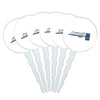 Brandeis University Secondary Logo Cupcake Picks Toppers Decoration Set of 6