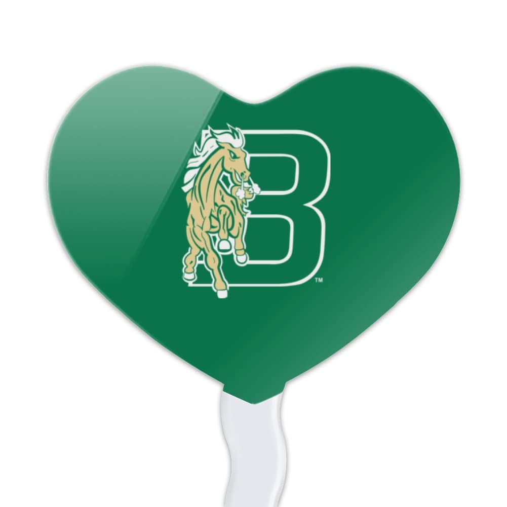 GRAPHICS & MORE Cupcake Picks Set of 6, Acrylic, Bronx Community College Secondary Logo Heart Decoration