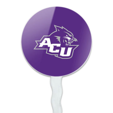 Abilene Christian Primary Logo Cupcake Picks Toppers Decoration Set Of 6