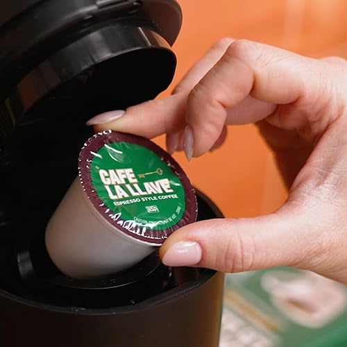 Cafe La Llave Espresso-Style Single Serve Coffee Pods, 55 Count Pack