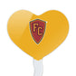 GRAPHICS & MORE Cupcake Picks Set of 6, Acrylic, Flagler College Secondary Logo Heart Design