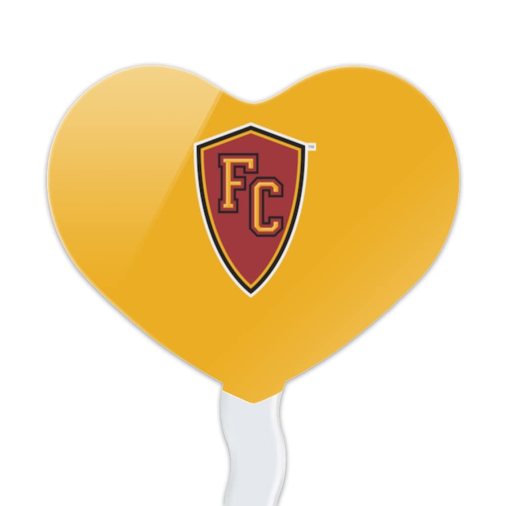 GRAPHICS & MORE Cupcake Picks Set of 6, Acrylic, Flagler College Secondary Logo Heart Design