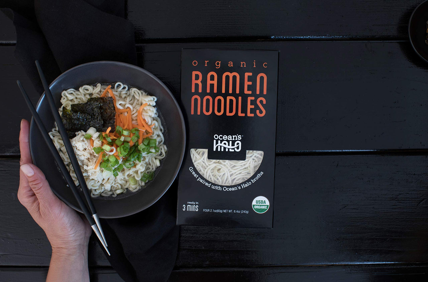 Oceans Halo Organic Ramen Noodles 8.4 Oz 3 Pack