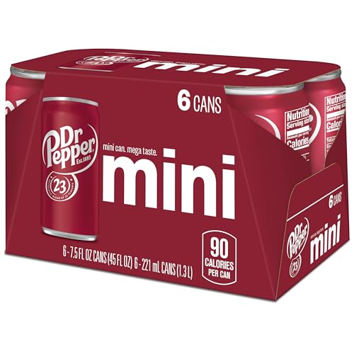 DR PEPPER - MINI CANS, 7.5 OZ, 6 PK