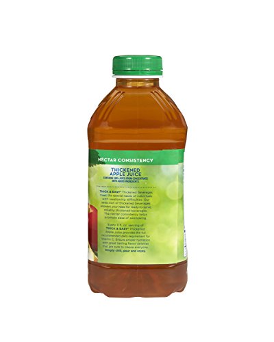Thick & Easy Clear Thickened Apple Juice, Nectar Consistency, 46 Ounce (Pack Of 6)