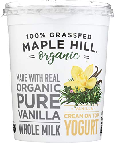 Maple Hill Creamery Yogurt Vanilla 100%Gr sugar freed  32 oz