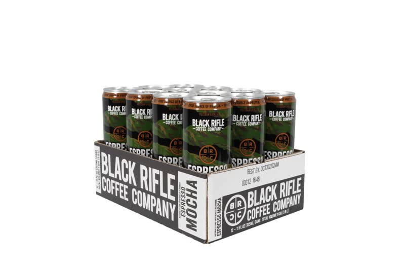 Black Rifle Coffee Company RTD Espresso Mocha Coffee, 11 Fl Oz (Pack of 12)