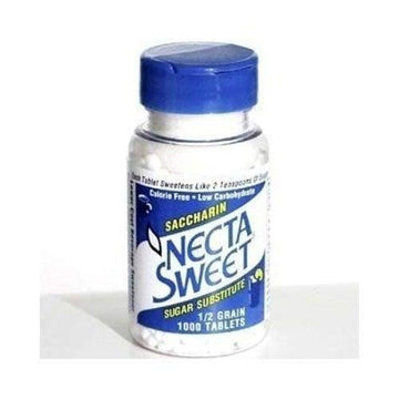 Necta Sweet Saccharin Pieces  1/2 Grain  1000 Tablet Bottle (Pack Of 4)