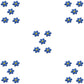 OCREME 6-Petal Royal Icing Sugar Flower Decorations Set of 25, 3/4 Inch, Blue, Model OCRIF-45