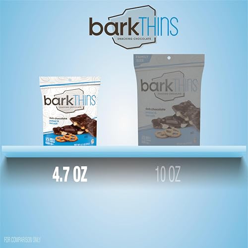 Barkthins Dark Chocolate, Pretzel And Sea Salt Snacking Chocolate Bag, 4.7 Oz