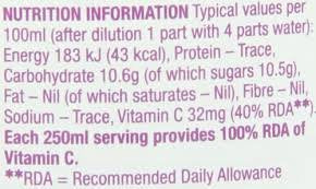 Ribena Blackcurrant 50.72 Fl Oz (Pack Of 3)